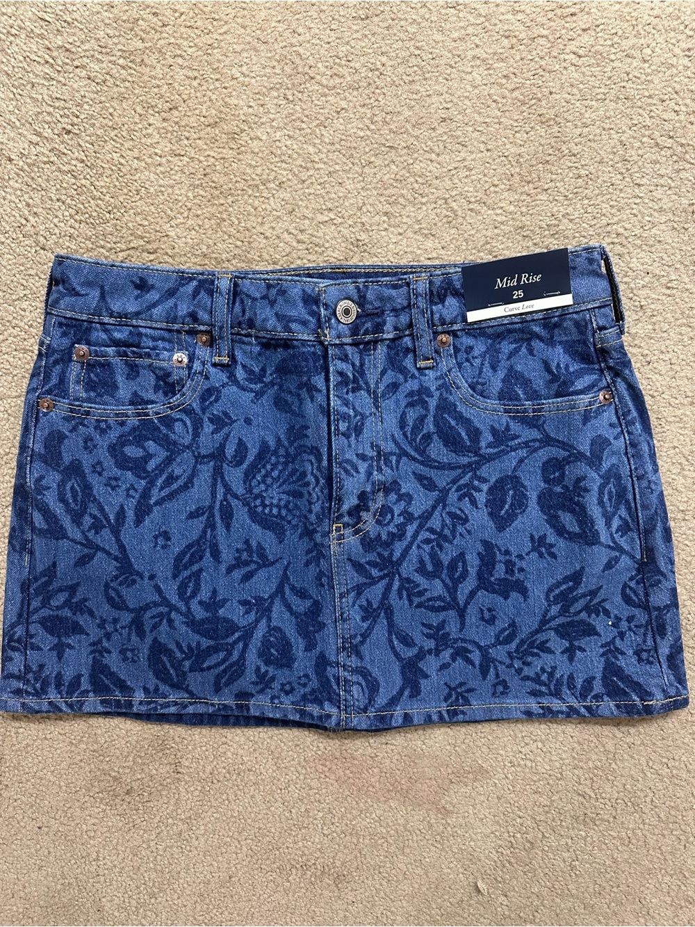 NWT Abercrombie Denim Mini Skirt - 25 Curve Love